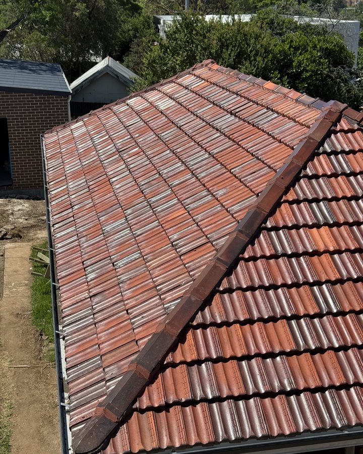 Clean tile roof and ridge in Concord