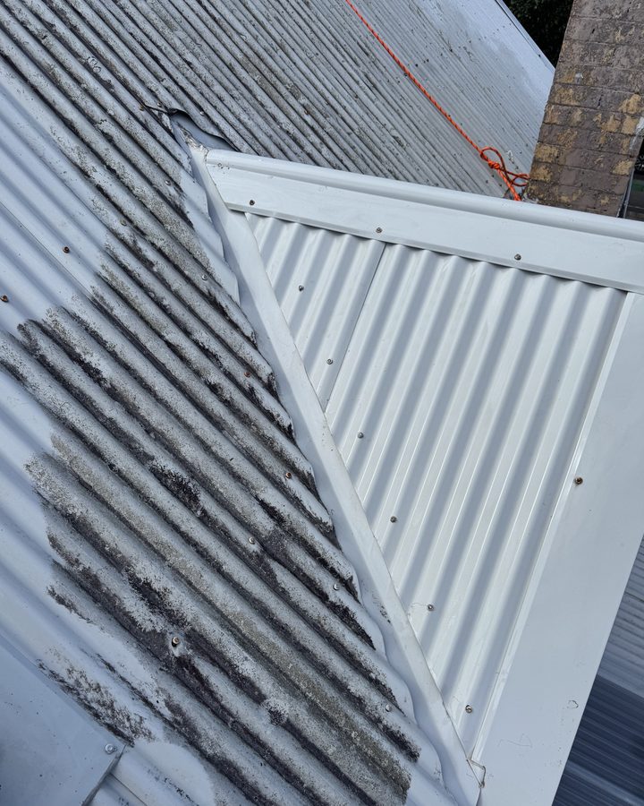 Half-washed Colorbond roof in North Willoughby