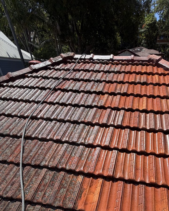 Half-washed tile roof in Ryde