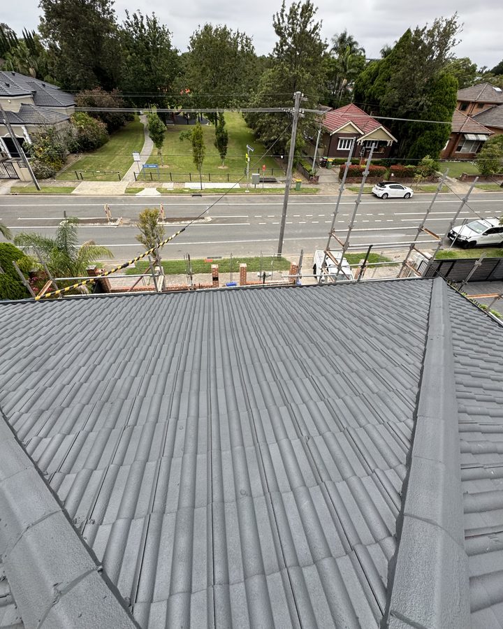 Charcoal roof after restoration in Strathfield