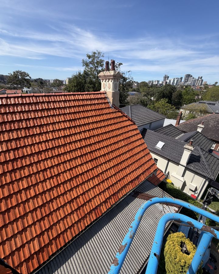 Terracotta roof clean in Sydney, after